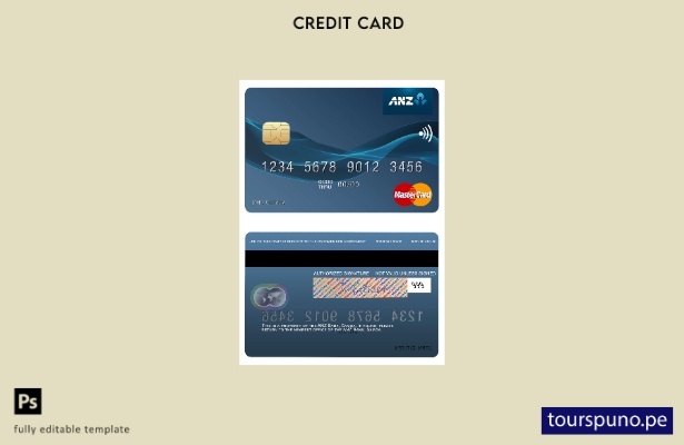 lista para imprimir plantilla de mastercard de Samoa ANZ Bank