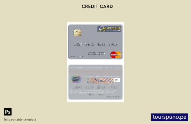 lista para imprimir plantilla de mastercard de Tayikistán Spitamen Bank