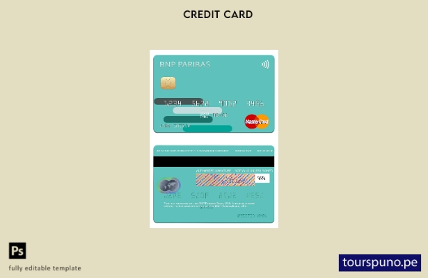 lista para imprimir plantilla de mastercard del BNP Paribas Bank de EE. UU.