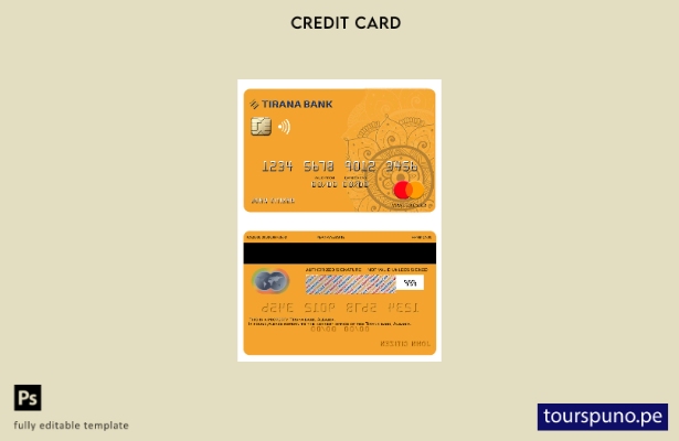 lista para imprimir plantilla de mastercard del banco Albania Tirana