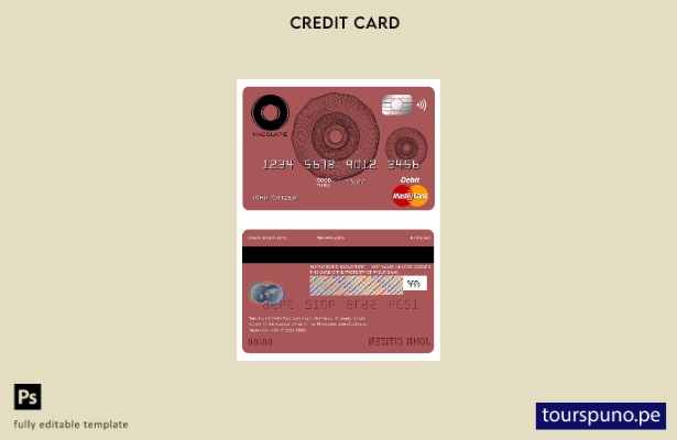 lista para imprimir plantilla de mastercard del banco Australia Macquarie