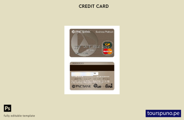 lista para imprimir plantilla de mastercard del banco PNC de EE. UU.