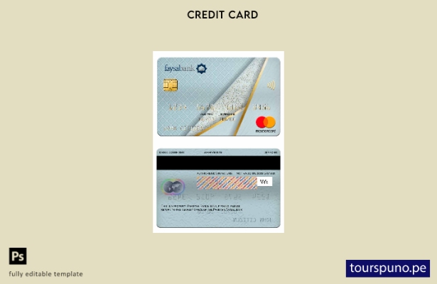 lista para imprimir plantilla de mastercard del banco Pakistán Faysal