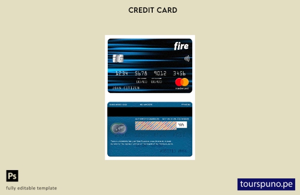 lista para imprimir plantilla de mastercard del banco financiero Ireland Fire