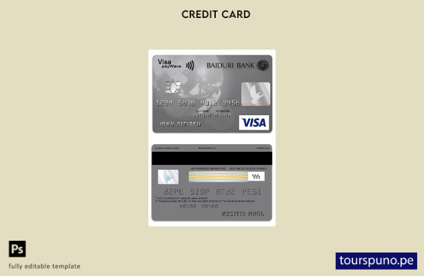 lista para imprimir plantilla de tarjeta de crédito Visa Classic de Brunei Baidu