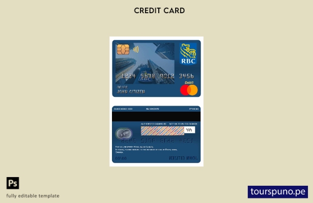 lista para imprimir plantilla de tarjeta de débito mastercard de Canada Royal Ba