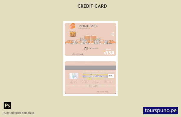 lista para imprimir plantilla de tarjeta de débito visa Capital Banka AD Skopje