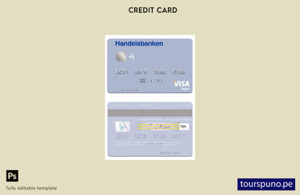 lista para imprimir plantilla de tarjeta de débito visa Handelsbanken de Noruega