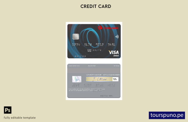 lista para imprimir plantilla de tarjeta de débito visa Japón Chiba Bank
