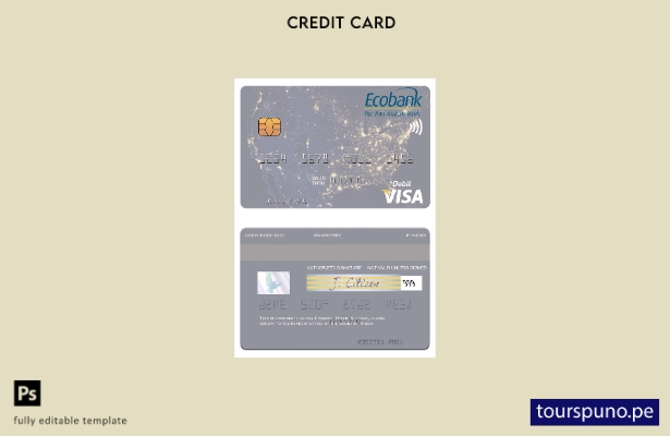 lista para imprimir plantilla de tarjeta de débito visa Niger Ecobank