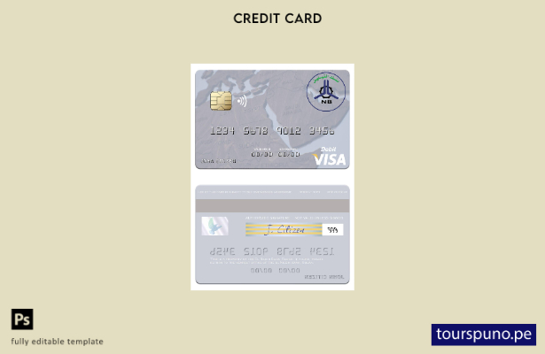 lista para imprimir plantilla de tarjeta de débito visa Sudán El Nilein Bank