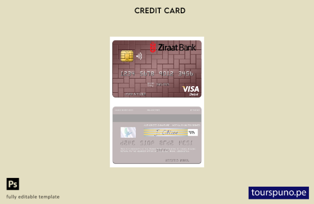lista para imprimir plantilla de tarjeta de débito visa Uzbekistán Ziraat Bank