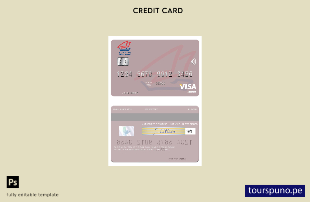 lista para imprimir plantilla de tarjeta de débito visa del Banco del Golfo de K