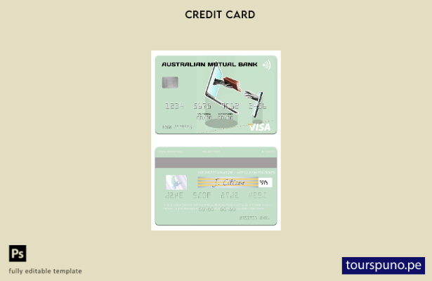 lista para imprimir plantilla de tarjeta de visa de Australia Australian Mutual