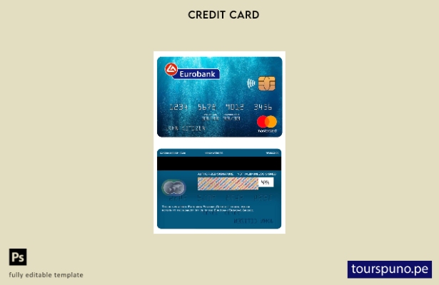 lista para imprimir plantilla de tarjeta mastercard Grecia Eurobank Ergasias