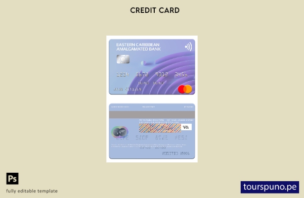 lista para imprimir plantilla de tarjeta mastercard de Antigua y Barbuda Caribe