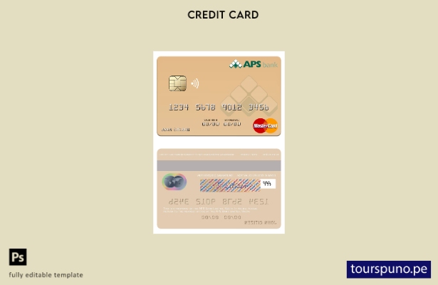 lista para imprimir plantilla de tarjeta mastercard de Malta APS Bank Limited