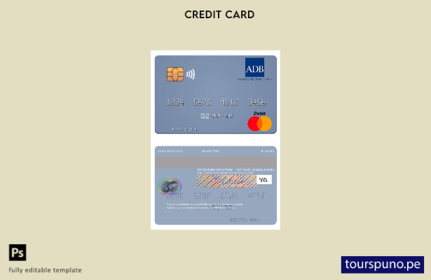 lista para imprimir plantilla de tarjeta mastercard de Palau ADB Bank