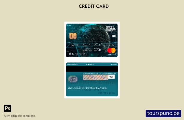 lista para imprimir plantilla de tarjeta mastercard del banco de la Unión Federa