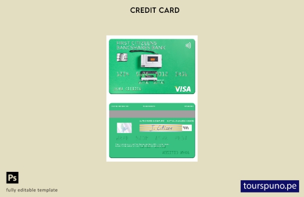 lista para imprimir plantilla de tarjeta visa USA First Citizens BancShares Bank