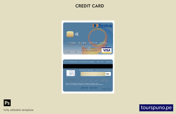 lista para imprimir plantilla de tarjeta visa bancaria Benin Fema