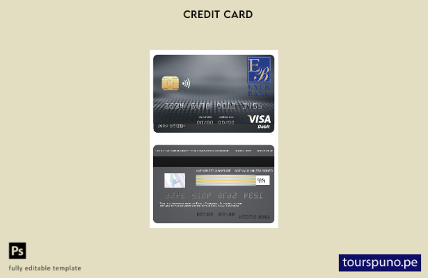 lista para imprimir plantilla de tarjeta visa bancaria Exim de Comoras