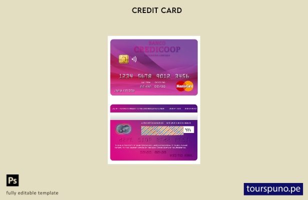lista para imprimir plantilla mastercard Credicoop del banco argentino
