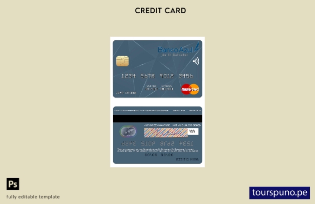 lista para imprimir plantilla mastercard El Salvador Banco Azul de El Salvador
