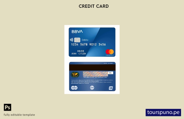 lista para imprimir plantilla mastercard del Banco BBVA de Argentina