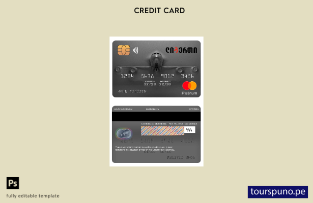 lista para imprimir plantilla mastercard platino del banco Georgia Liberty