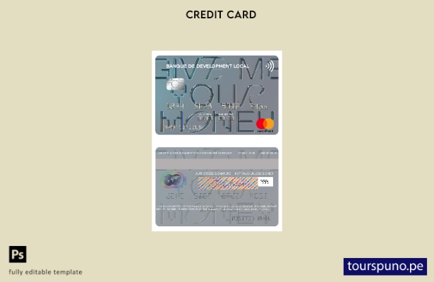 listo para imprimir Argelia Banque de Développement Plantilla mastercard local