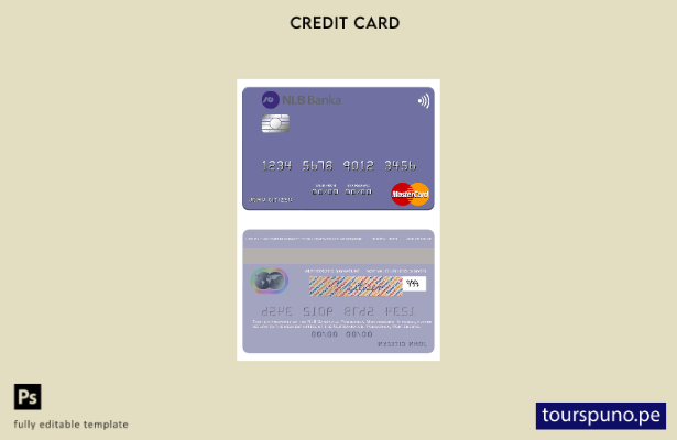 listo para imprimir Montenegro NLB Banka a.d. Plantilla de tarjeta mastercard de