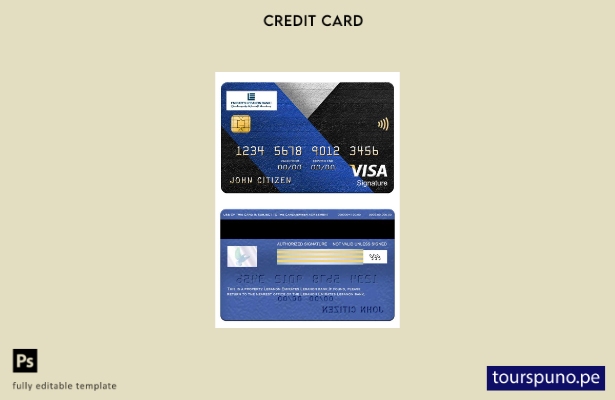 listo para imprimir Plantilla de tarjeta de firma de visa del Banco del Líbano d