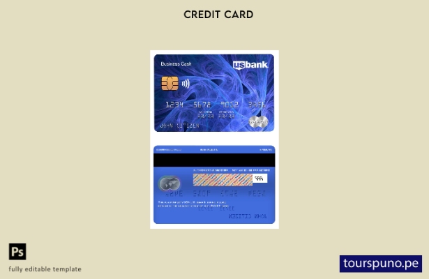 listo para imprimir plantilla de Mastercard de EE. UU. Bank