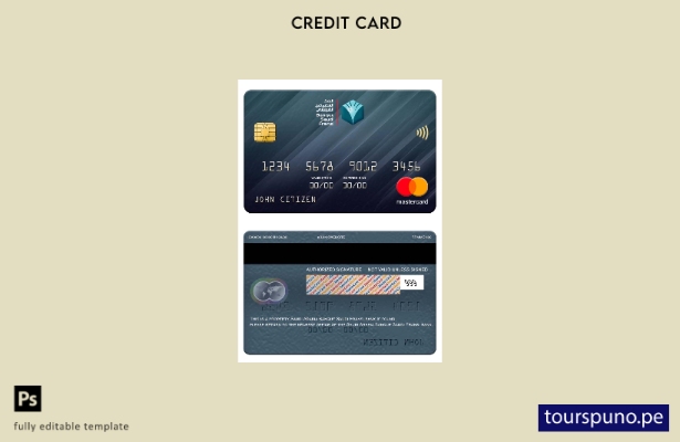 listo para imprimir plantilla de mastercard del banco Saudi Arabia Banque Saudi