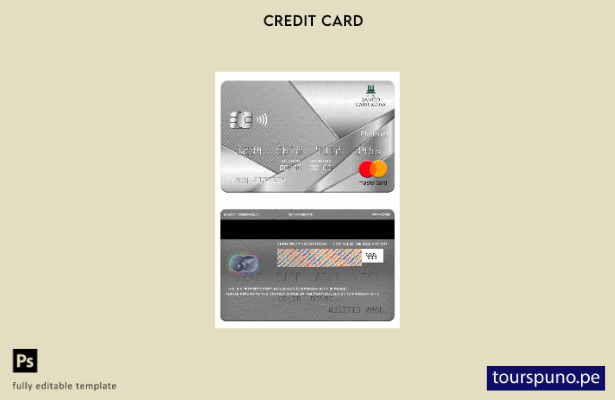 listo para imprimir plantilla de platino mastercard banco Portugal Banco Carrego
