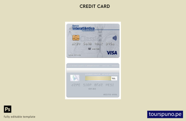 listo para imprimir plantilla de tarjeta clásica de visa bancaria de Cabo Verde