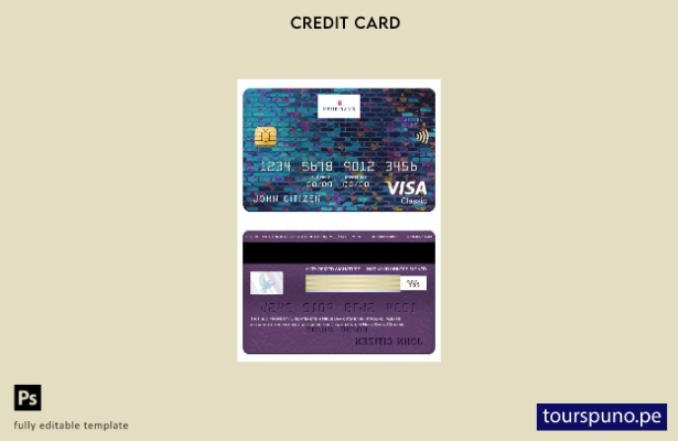 listo para imprimir plantilla de tarjeta clásica de visa bancaria de Liechtenste