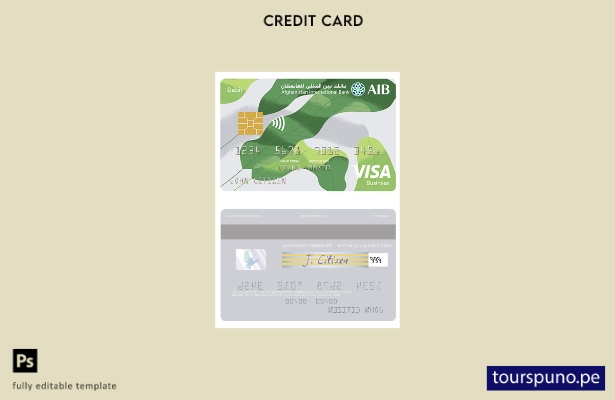 listo para imprimir plantilla de tarjeta de débito comercial de visa bancaria in