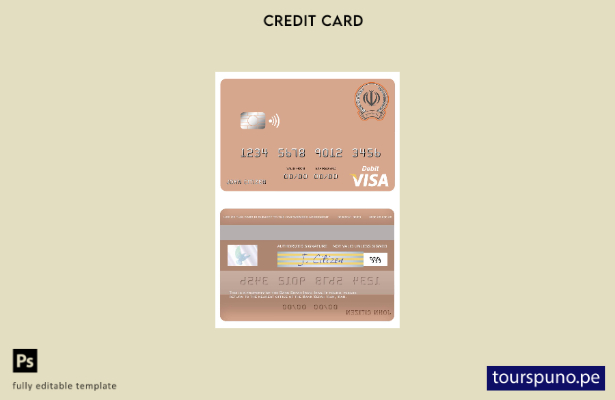 listo para imprimir plantilla de tarjeta de débito visa Irán Sepah Bank Irán