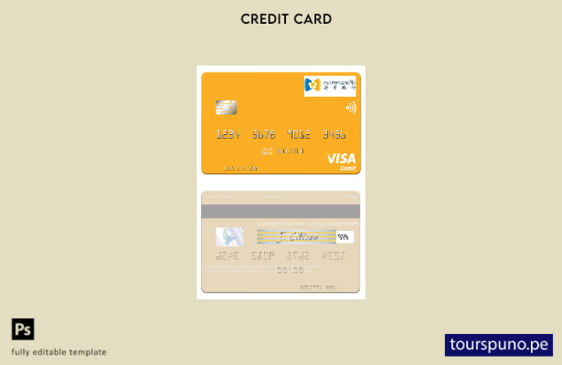 listo para imprimir plantilla de tarjeta de débito visa Laos Lao China Bank