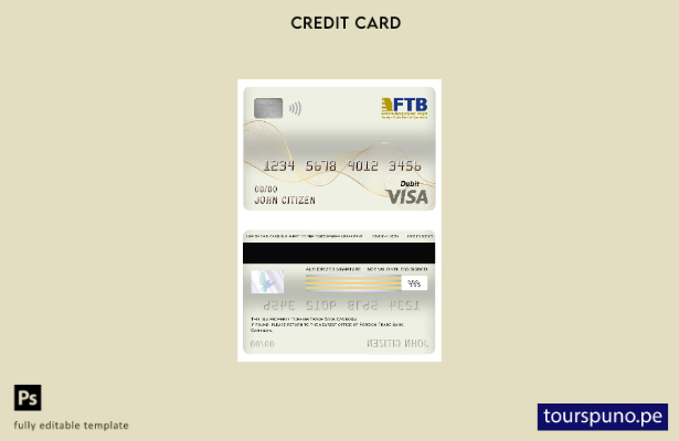 listo para imprimir plantilla de tarjeta de débito visa bancaria de comercio ext
