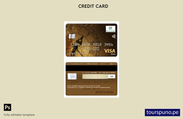 listo para imprimir plantilla de tarjeta dorada visa Oshadbank de Ucrania