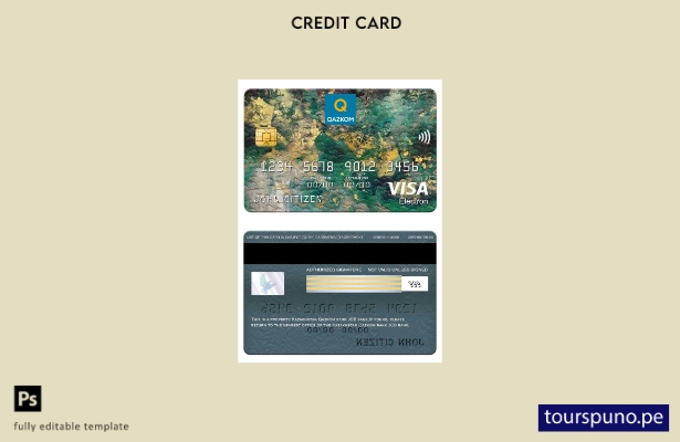 listo para imprimir plantilla de tarjeta electrónica de visa bancaria JCB del ba