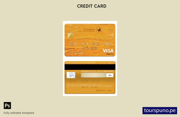listo para imprimir plantilla de tarjeta electrónica visa Banque Atlantique Bank