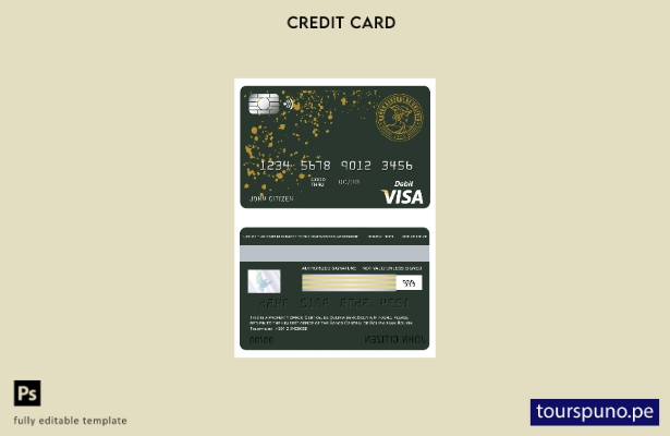 listo para imprimir plantilla de tarjeta visa bancaria del Banco Central de Boli