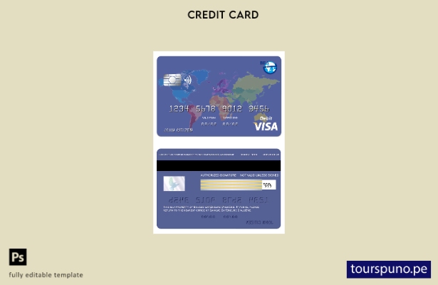 listo para imprimir plantilla de tarjeta visa banque extérieure d'algérie de Arg