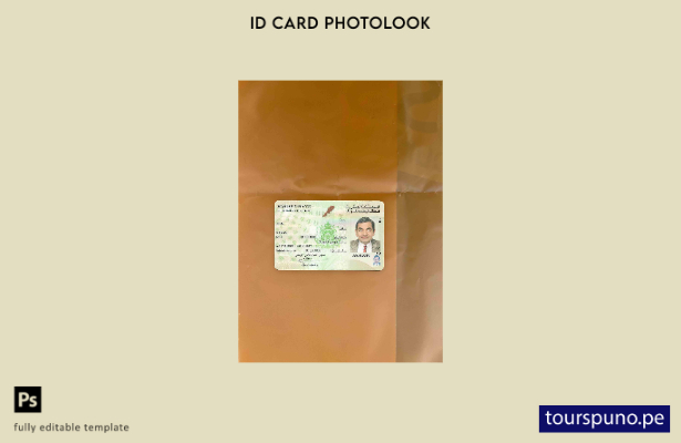 Plantilla FRONTAL lista para imprimir con foto de identificación de Marruecos