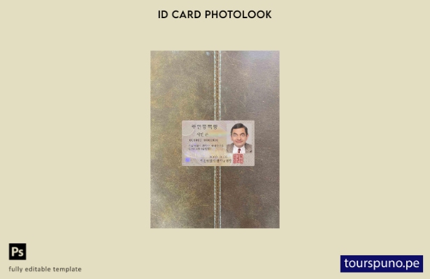 listo para imprimir Plantilla FRONTAL de aspecto fotográfico de versión de ident