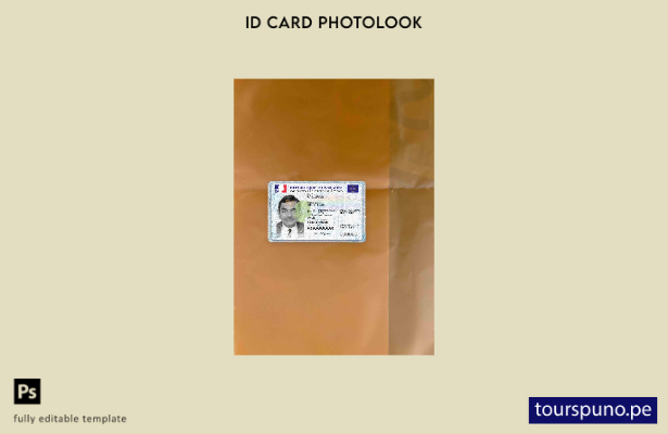 listo para imprimir Plantilla FRONTAL de aspecto fotográfico del nuevo documento